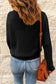 Black Buttoned Ribbed Sweater